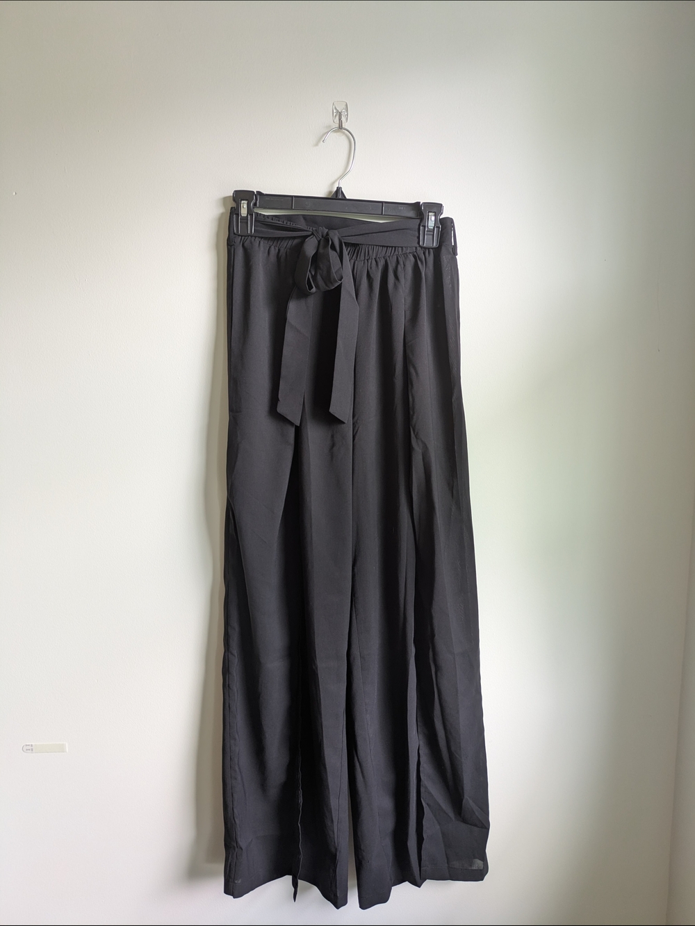 SHEIN Black Elastic Waist Pull-On Pants